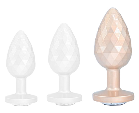 Plug Ikonik Diamond L 8 x 4 cm Beige