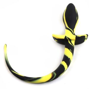 Plug Queue de chien Dog Tail 7.5 x 3.1cm Noir-Jaune