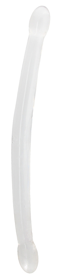 Double Gode Crystal RealRock 42 x 3.5cm Transparent