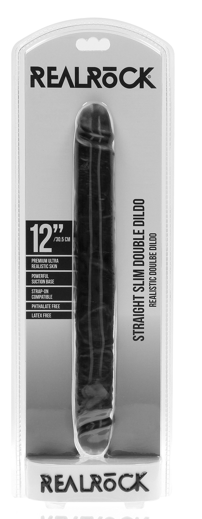 Double Gode Straight Slim 30.5 x 3.5cm Noir – Image 2