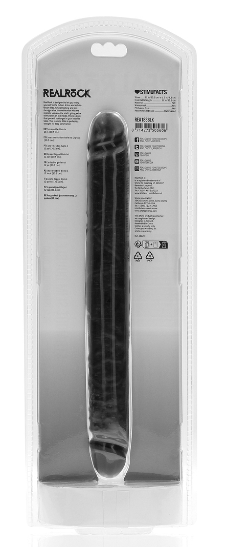Double Gode Straight Slim 30.5 x 3.5cm Noir – Image 3