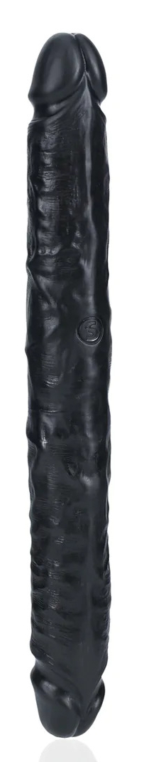 Double Gode Straight Slim 30.5 x 3.5cm Noir