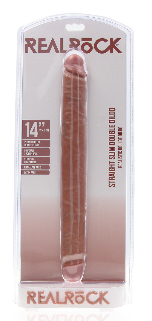 Double Gode Straight Slim 35.5 x 3.8cm Marron – Image 2
