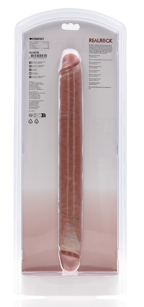 Double Gode Straight Slim 35.5 x 3.8cm Marron – Image 3