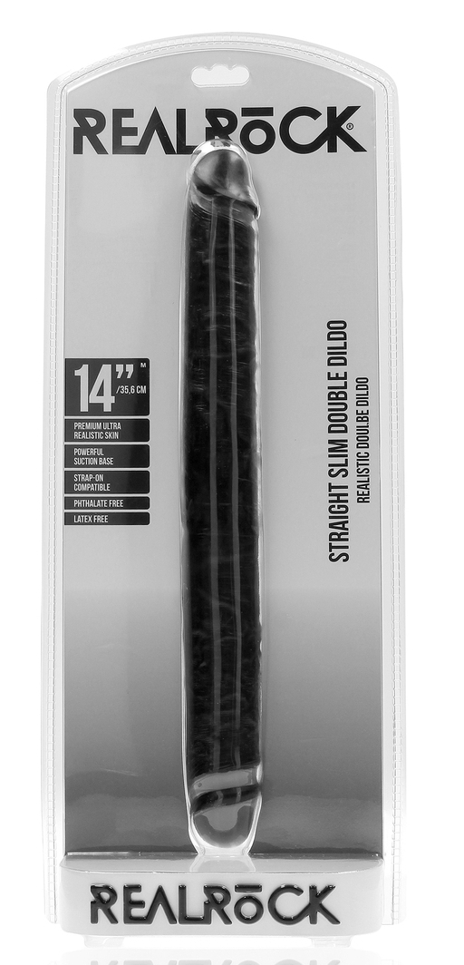 Double Gode Straight Slim 35.5 x 3.8cm Noir – Image 2