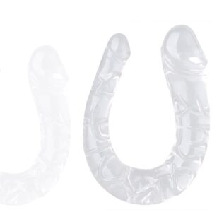 Double Gode transparent U Jelly L 17 x 4.5cm