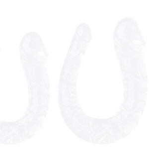 Double Gode Transparent U Jelly XL 19 x 5cm