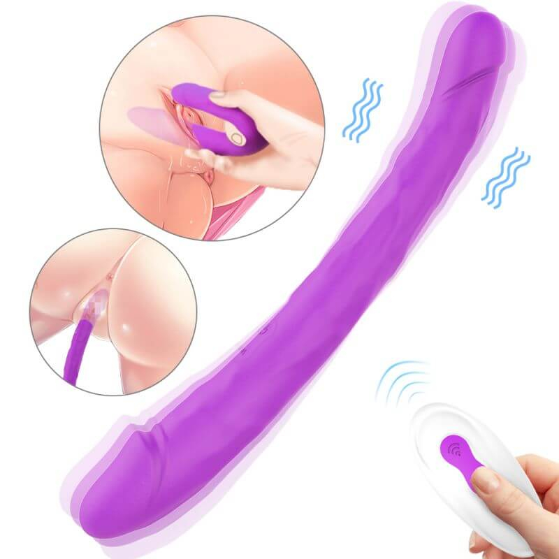 Double gode vibrant King 3 - 31 x 4cm Violet – Image 2