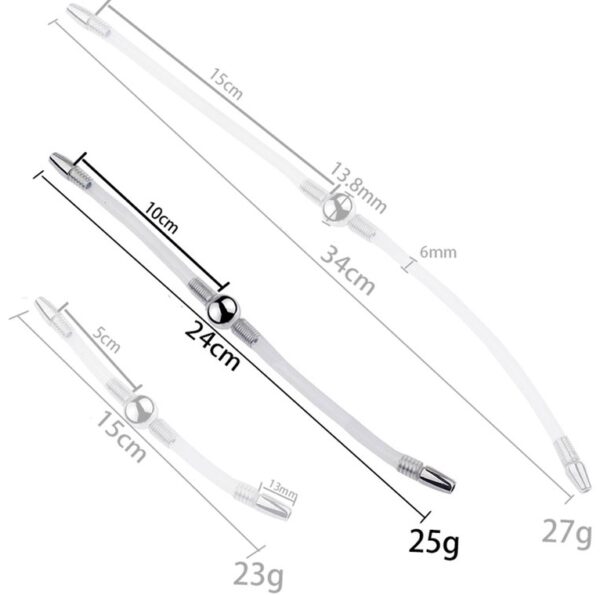 Double Tige d'urètre flexible Flexi Duo 24cm - Diamètre 8mm – Image 3