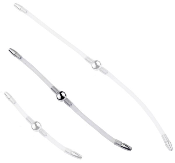 Double Tige d'urètre flexible Flexi Duo 24cm - Diamètre 8mm