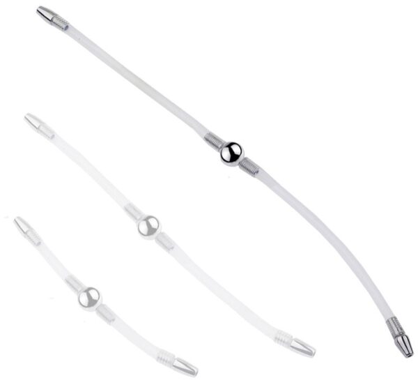Double Tige d'urètre flexible Flexi Duo 34cm - Diamètre 8mm