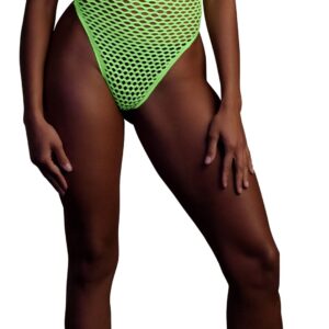 Ensemble Bustier et Culotte Filet Vert Fluo