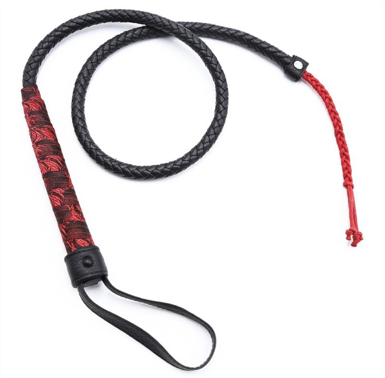 Fouet Chinese Design 90cm Noir-Rouge – Image 4