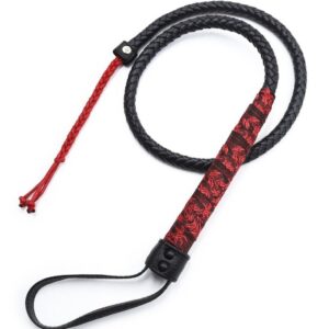 Fouet Chinese Design 90cm Noir-Rouge