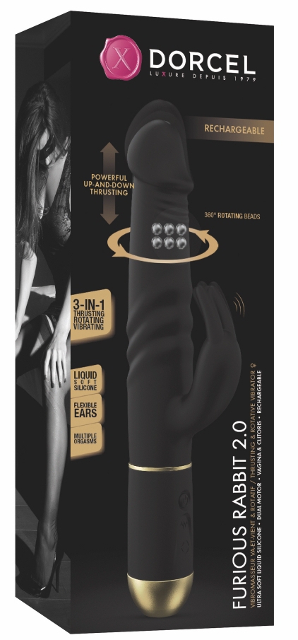 Vibro Furious Rabbit 2.0 Dorcel 27cm Noir – Image 2
