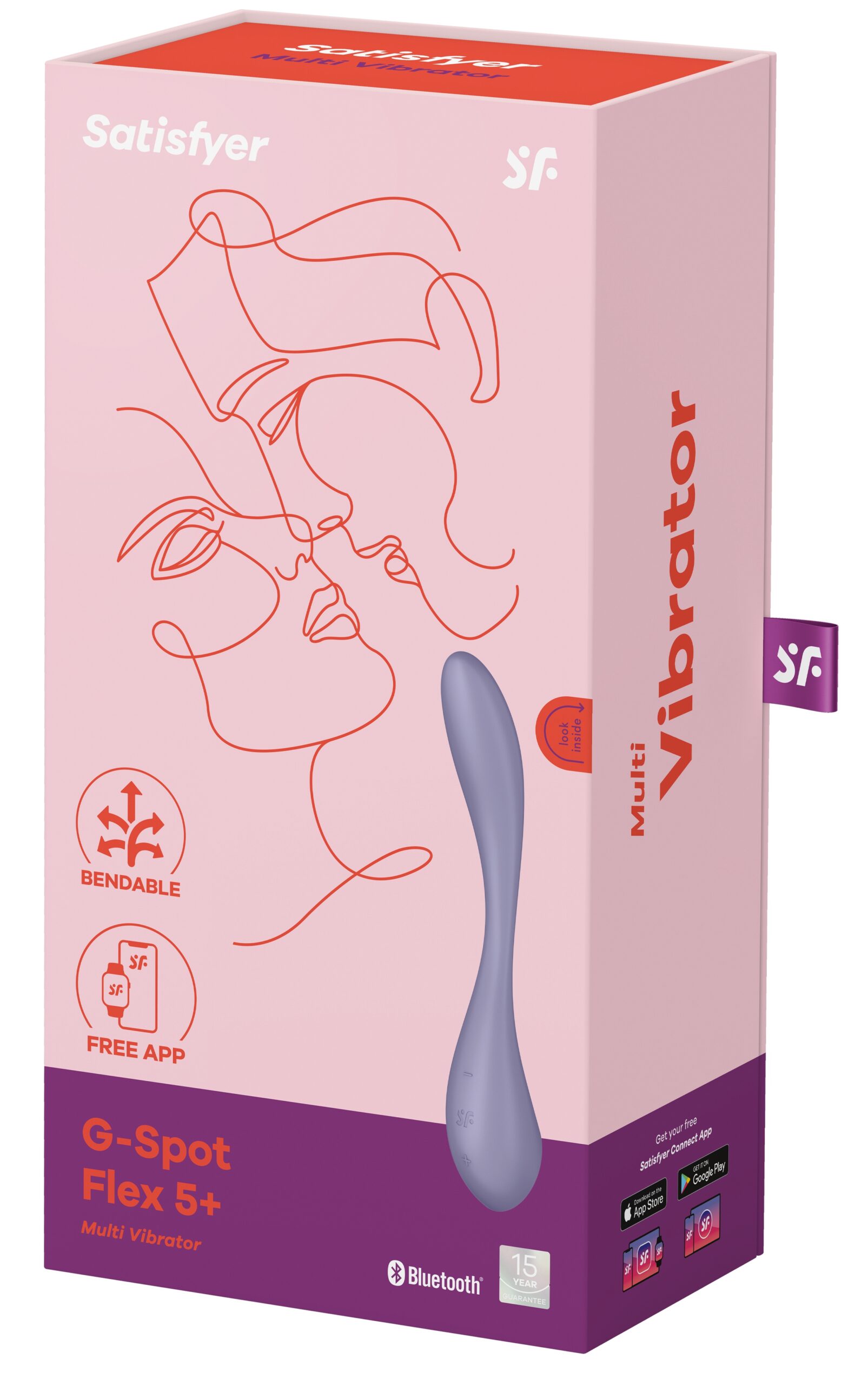 Vibro connecté G-Spot Flex 5+ Satisfyer Mauve – Image 3