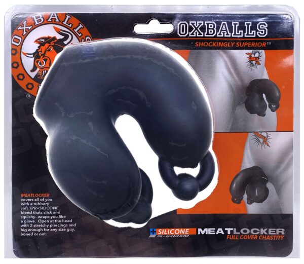 Gaine de pénis Oxballs MeatLocker 10 x 4cm Noir – Image 2