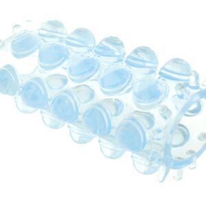 Gaine de pénis perlée Power Stretchy 7cm Bleue