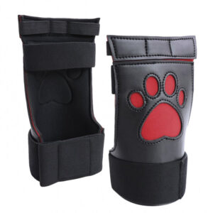 Gants Puppy Dog Paw Noir-Rouge