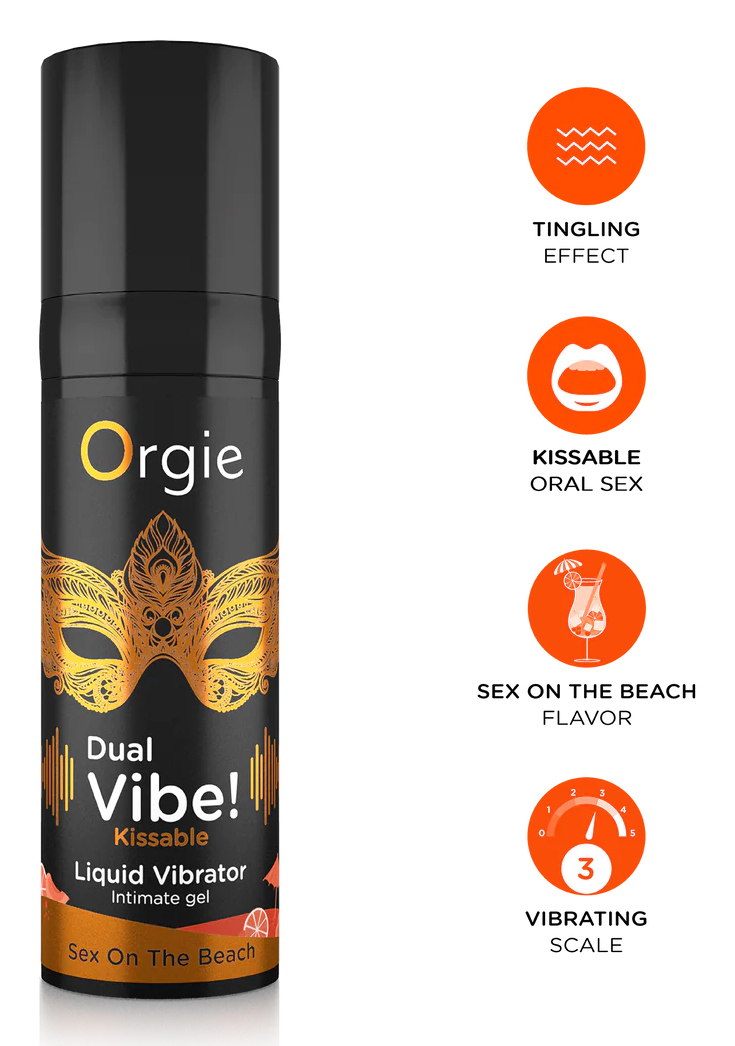 Gel Stimulant Dual Vibe Sex On The Beach 15ml – Image 3