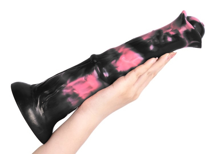 Gode Animal Exulf 26 x 6cm Noir-Rose – Image 2