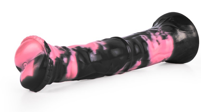 Gode Animal Ragulf 26 x 5.5cm Noir-Rose – Image 2