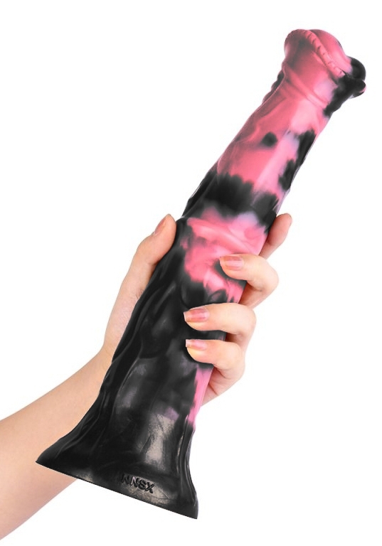 Gode Animal Ragulf 26 x 5.5cm Noir-Rose – Image 3