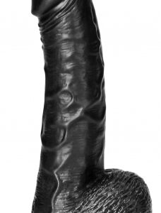 Gode Balls Curved RealRock 12.5 x 3.6cm Noir