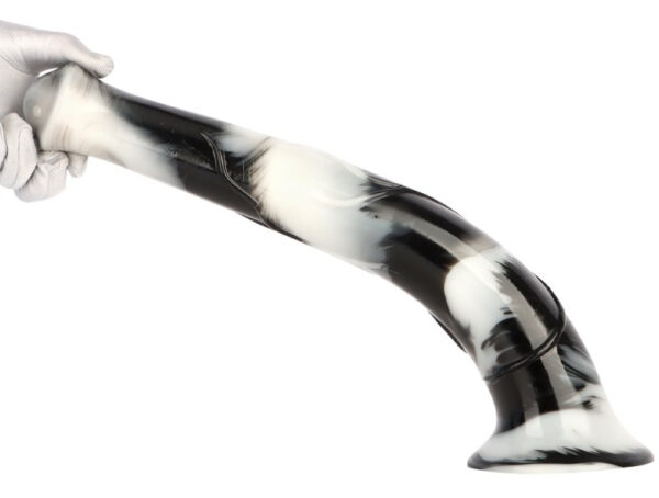Gode Big Horse 38 x 6.5cm Noir et Blanc – Image 7