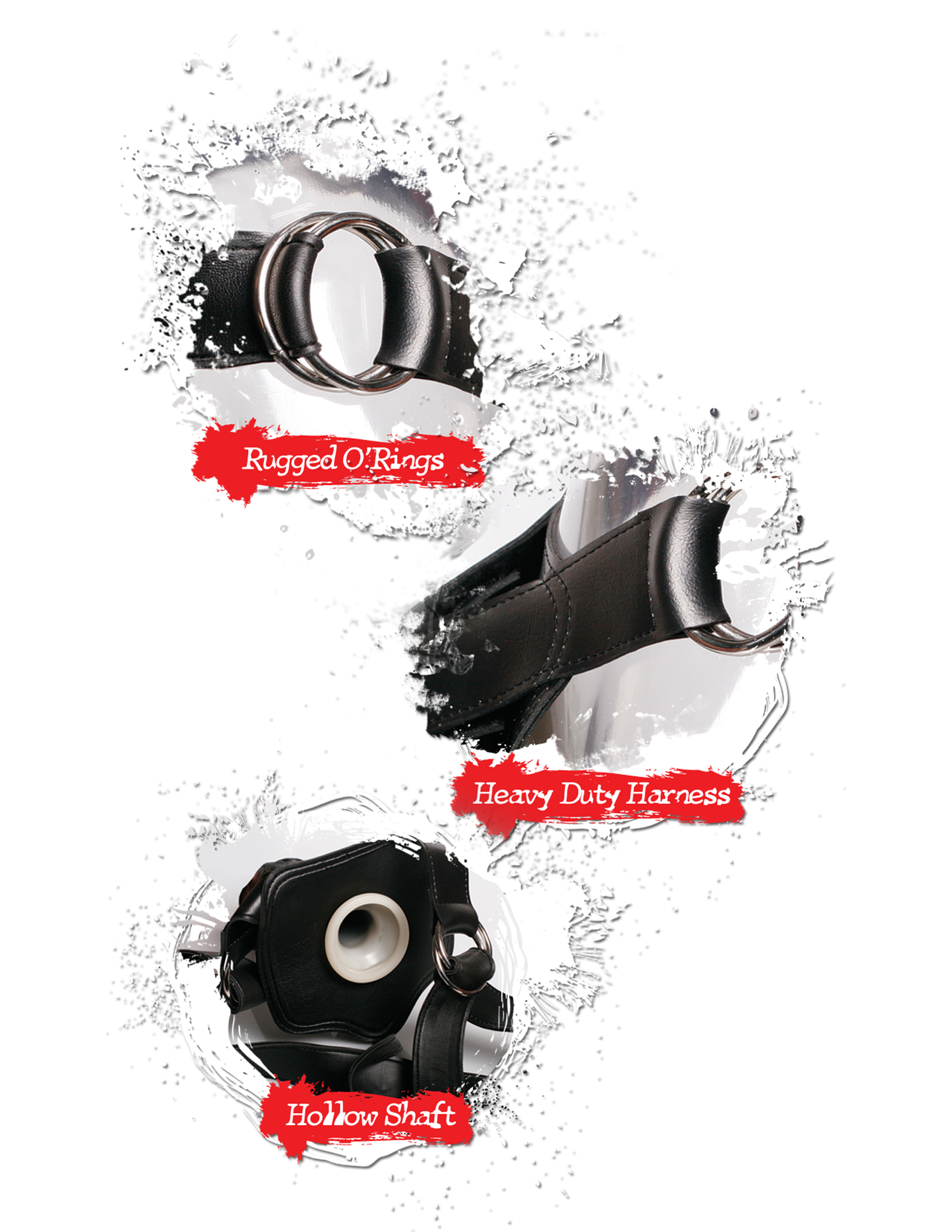 Gode ceinture Hollow Strap-On 18 x 5.5 cm Noir – Image 3