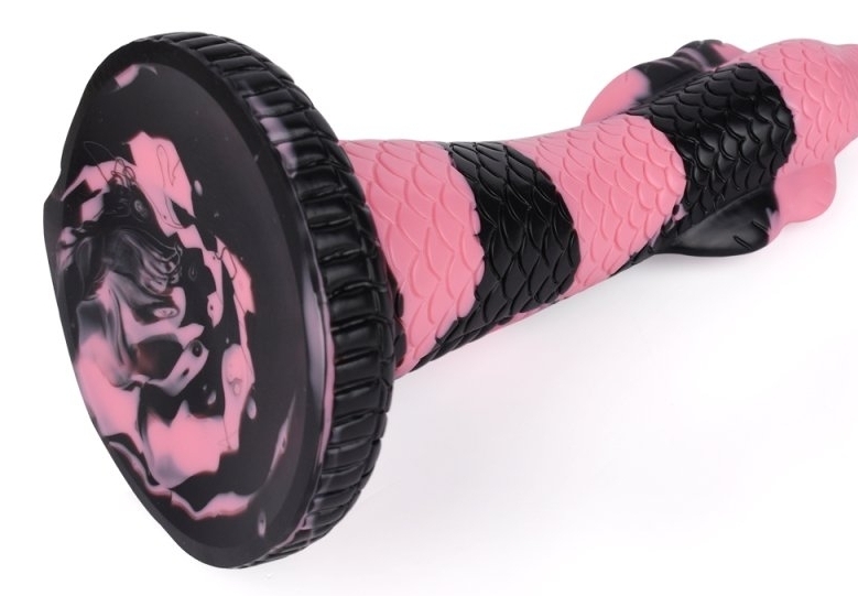 Gode Cobra Snake L 26 x 7cm Noir-Rose – Image 3