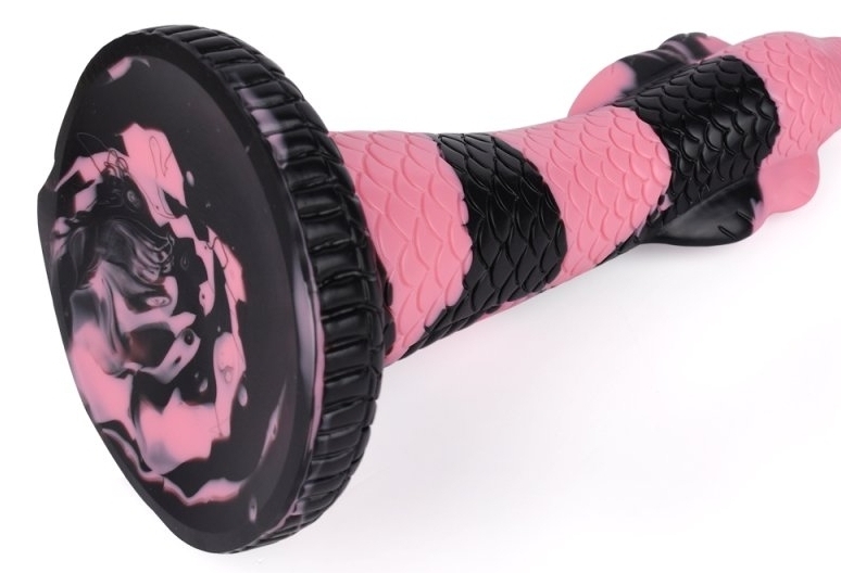 Gode Cobra Snake M 22 x 6cm Noir-Rose – Image 3