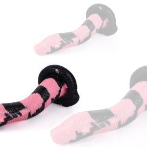 Gode Cobra Snake M 22 x 6cm Noir-Rose