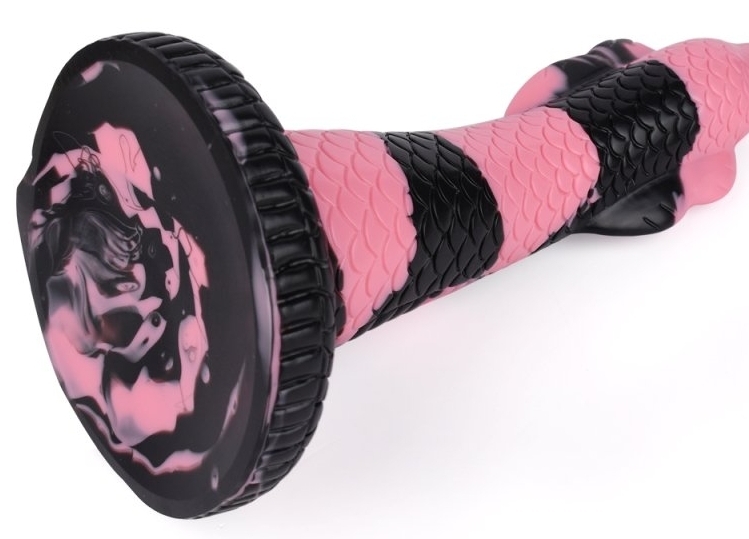 Gode Cobra Snake S 18 x 5cm Noir-Rose – Image 3
