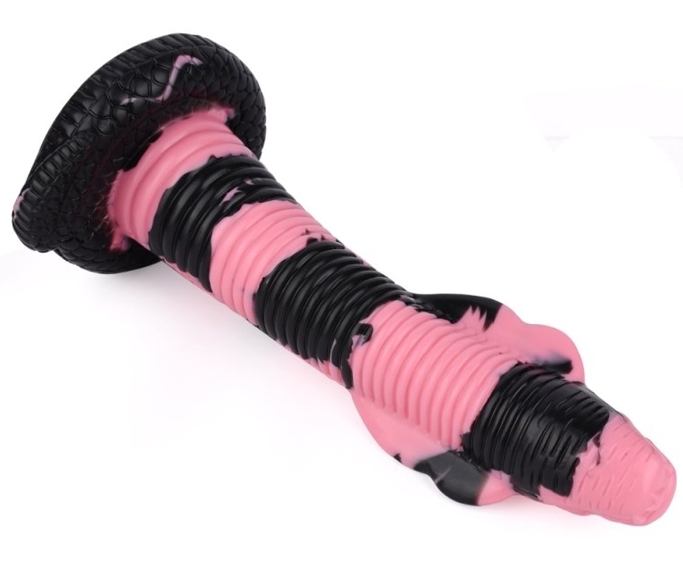Gode Cobra Snake S 18 x 5cm Noir-Rose – Image 4