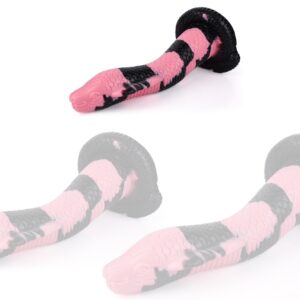 Gode Cobra Snake S 18 x 5cm Noir-Rose