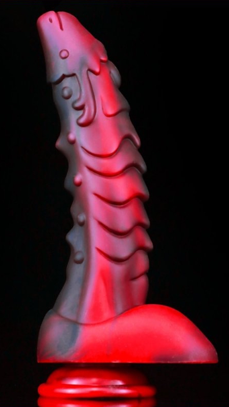 Gode Dragon Sarkan 19 x 4.5cm Noir-Rouge – Image 2