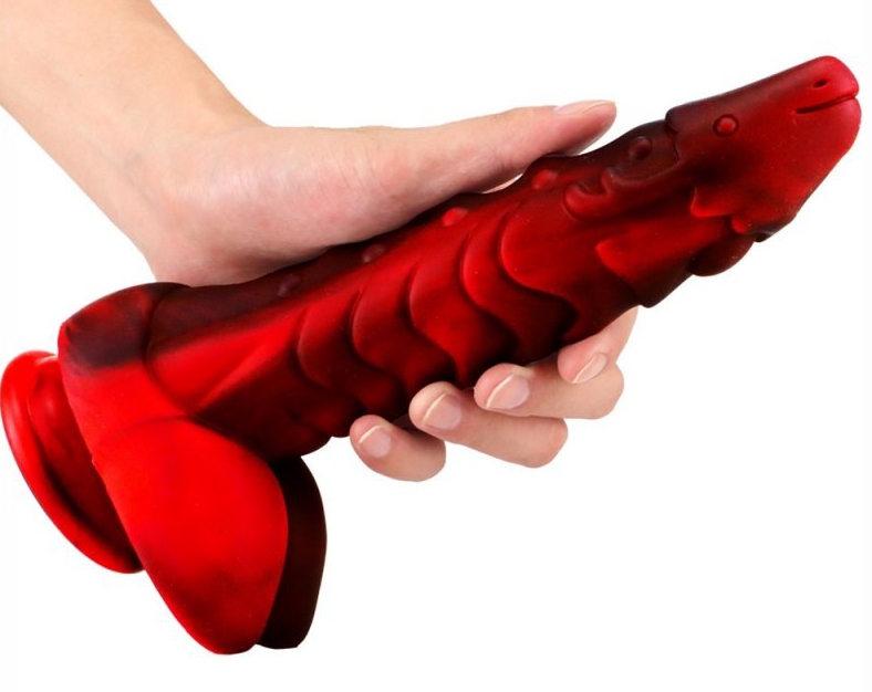 Gode Dragon Sarkan 19 x 4.5cm Noir-Rouge – Image 5