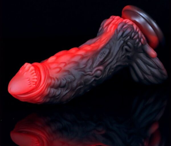 Gode Dragon Yong 15 x 5.5cm Noir-Rouge – Image 4
