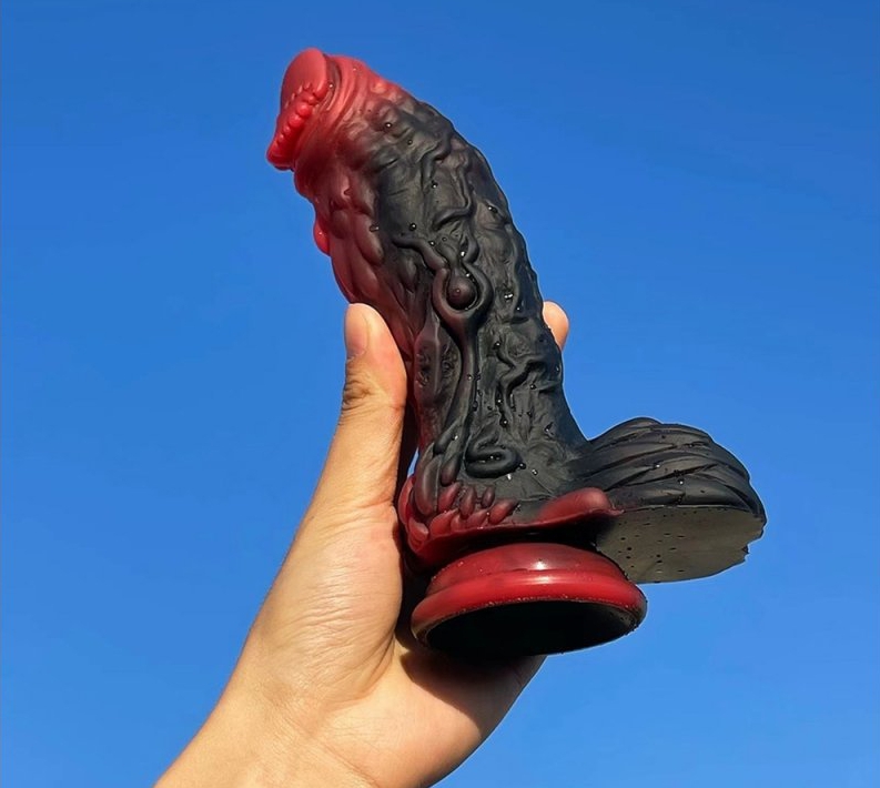 Gode Dragon Yong 15 x 5.5cm Noir-Rouge – Image 5