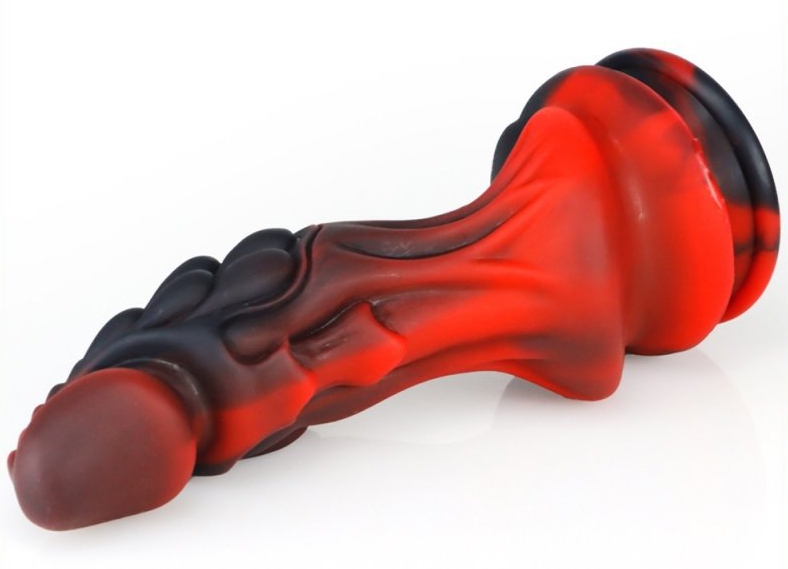 Gode Dragon Zomay 18 x 6cm Noir-Rouge – Image 3