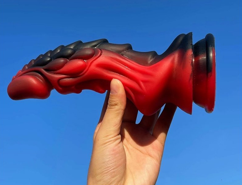 Gode Dragon Zomay 18 x 6cm Noir-Rouge – Image 5