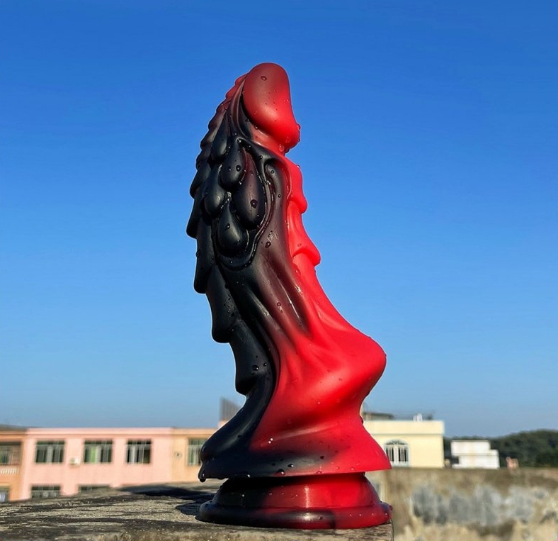 Gode Dragon Zomay 18 x 6cm Noir-Rouge – Image 6