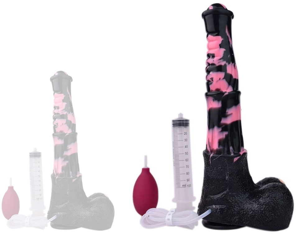 Gode Éjaculateur Horse Tinulf Squirt L 28 x 6.5 cm Noir-Rose