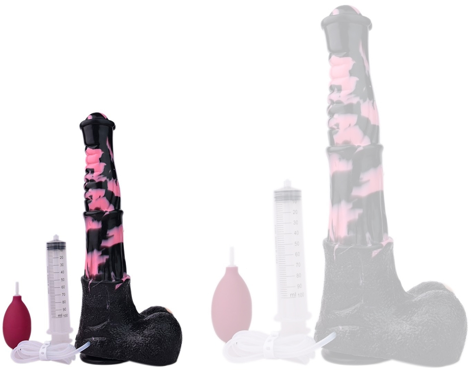 Gode Éjaculateur Horse Tinulf Squirt M 19 x 5cm Noir-Rose