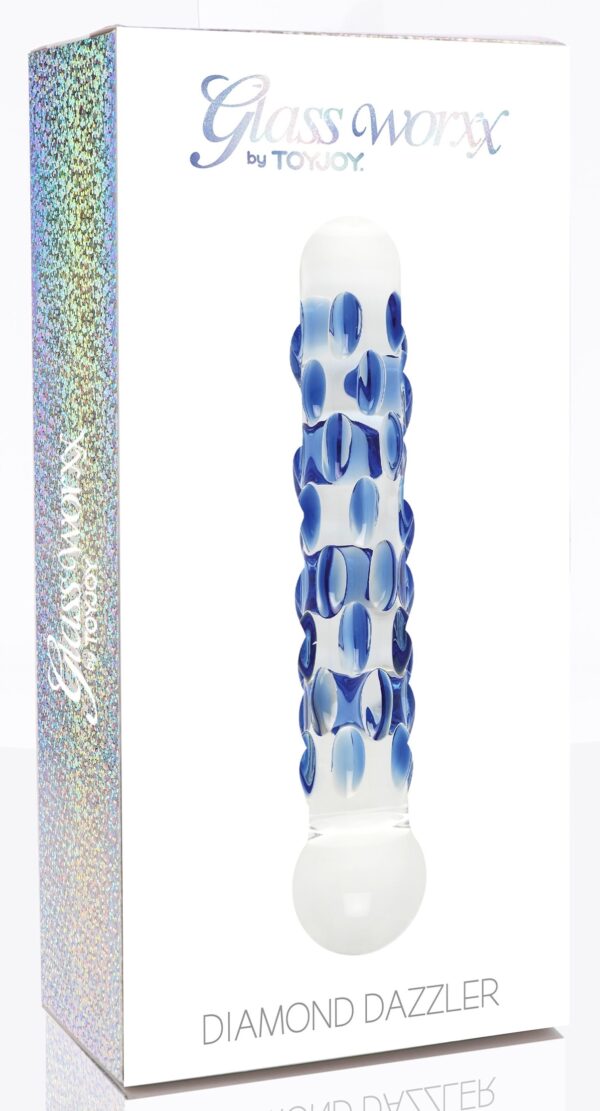 Gode en verre Diamond Dazzler 15 x 3cm – Image 2