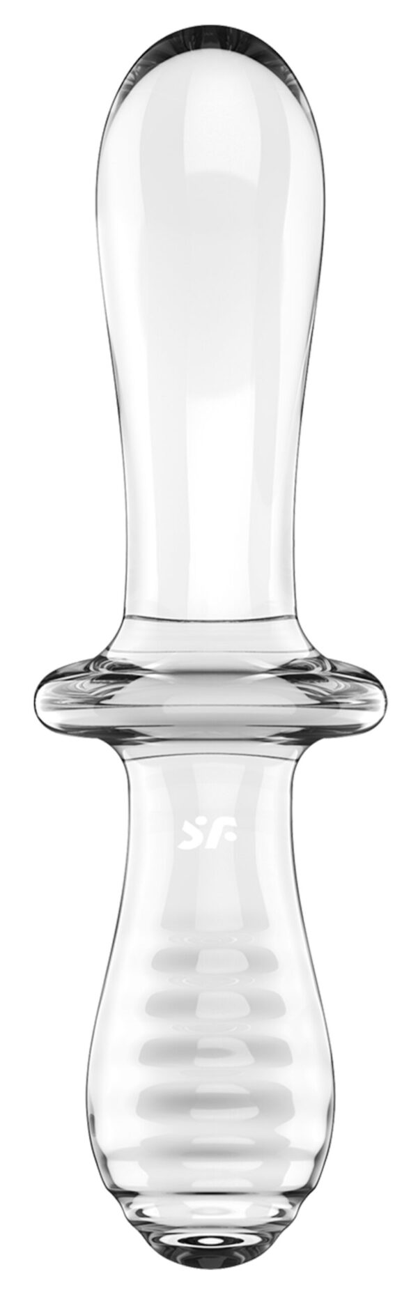 Gode en verre Double Crystal 18.5 x 3.5cm Transparent – Image 3