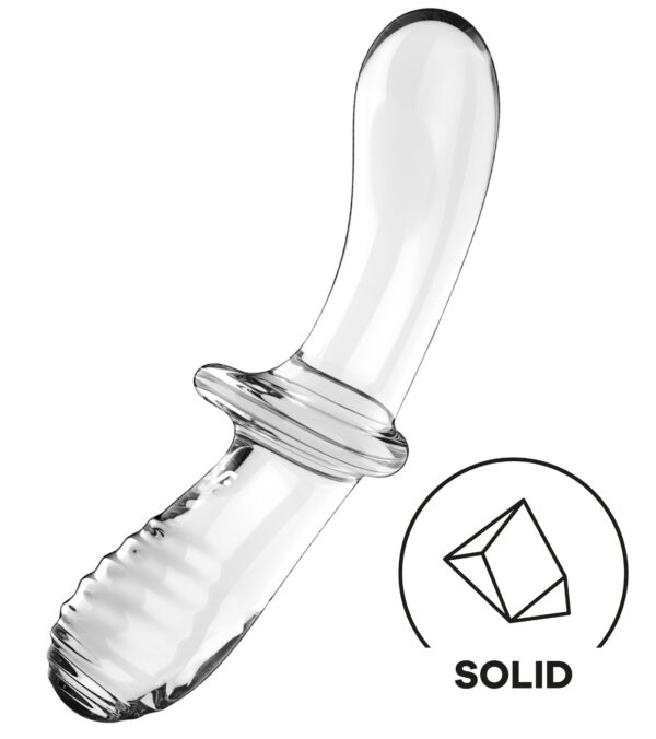 Gode en verre Double Crystal 18.5 x 3.5cm Transparent – Image 5