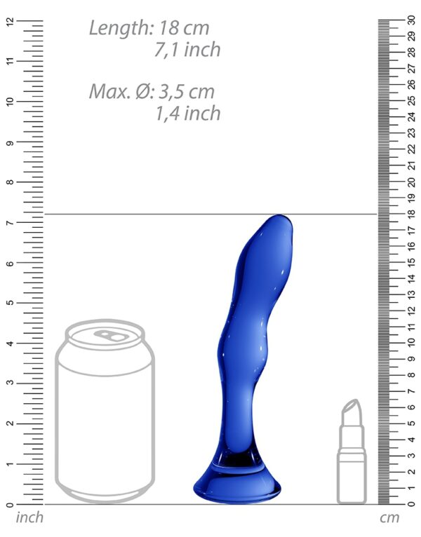 Gode en verre Gallant Bleu 16 x 3.4cm – Image 6