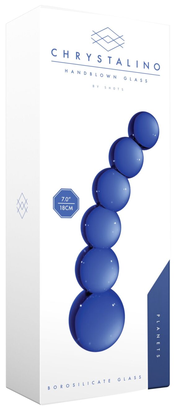 Gode en verre Planets Bleu 18 x 4.3 cm – Image 2
